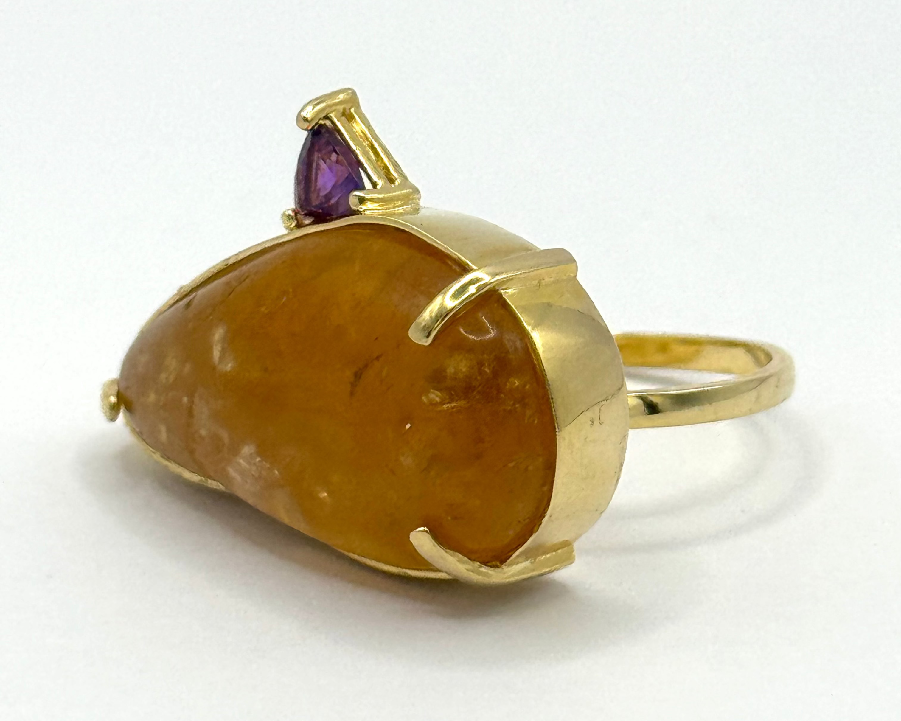 Anillo Alagoas Citrino y Amatista