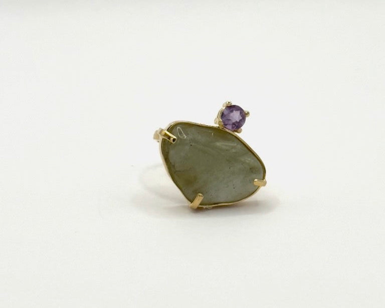 Anillo Alagoas Aguamarina y Amatista