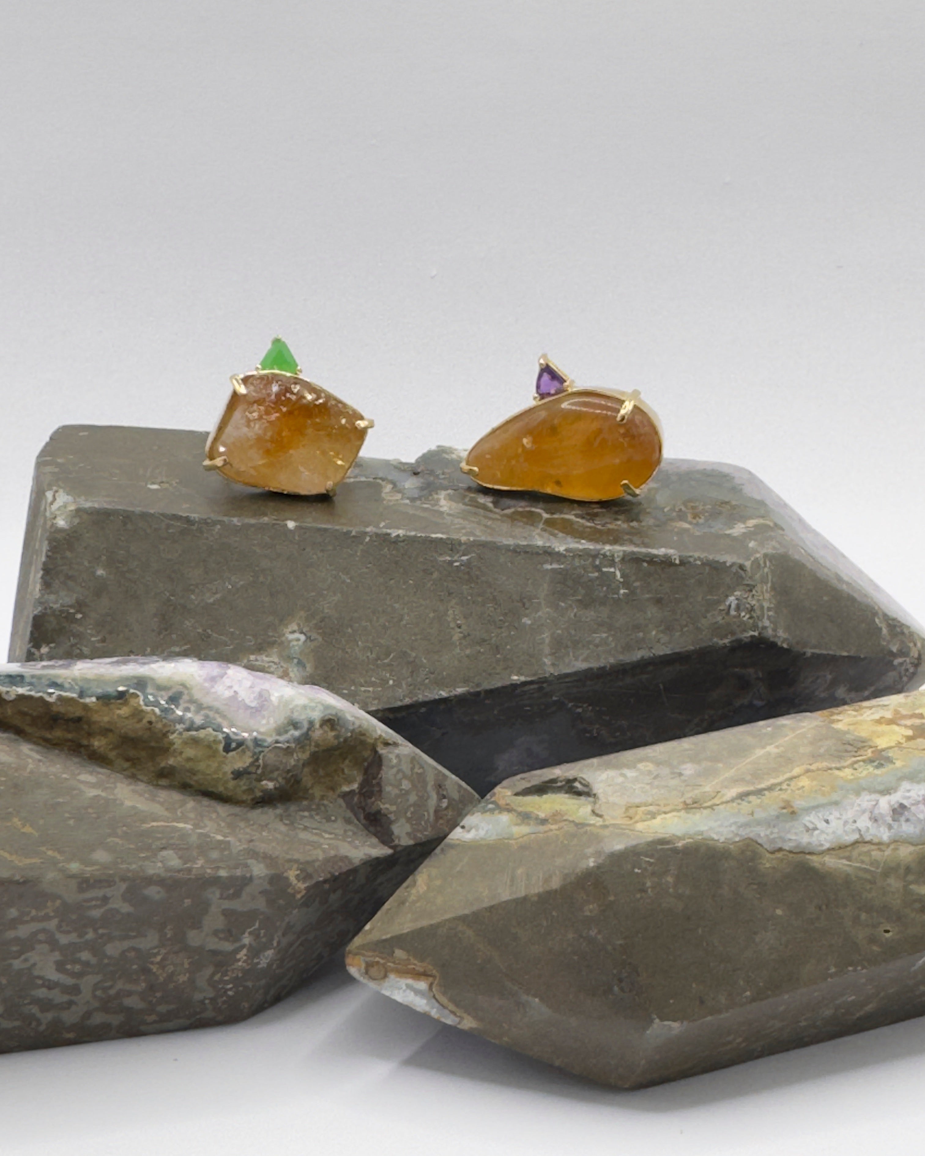 Anillo Alagoas Citrino y Amatista