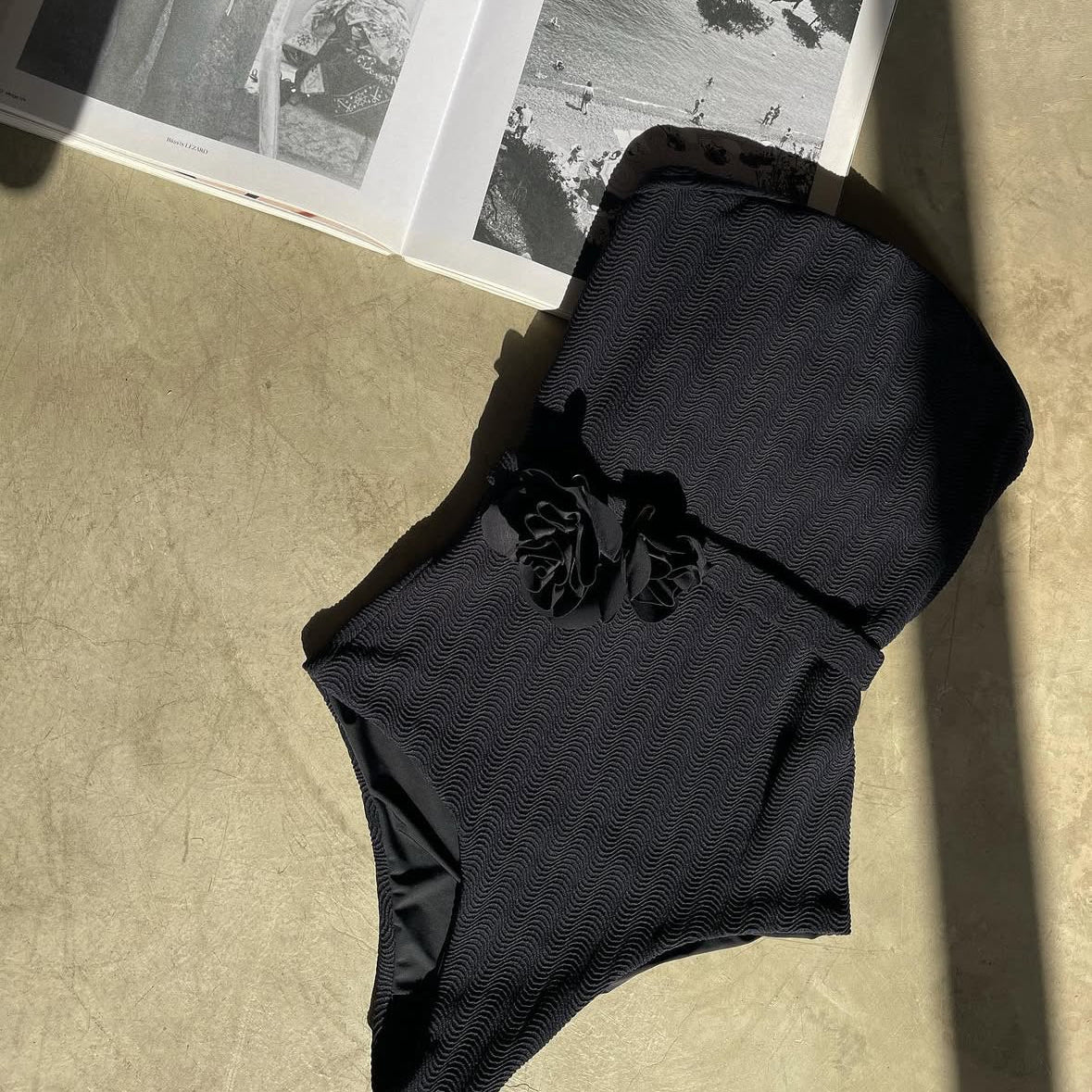 Bañador Negro Ondas Stella