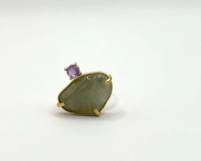 Anillo Alagoas Aguamarina y Amatista