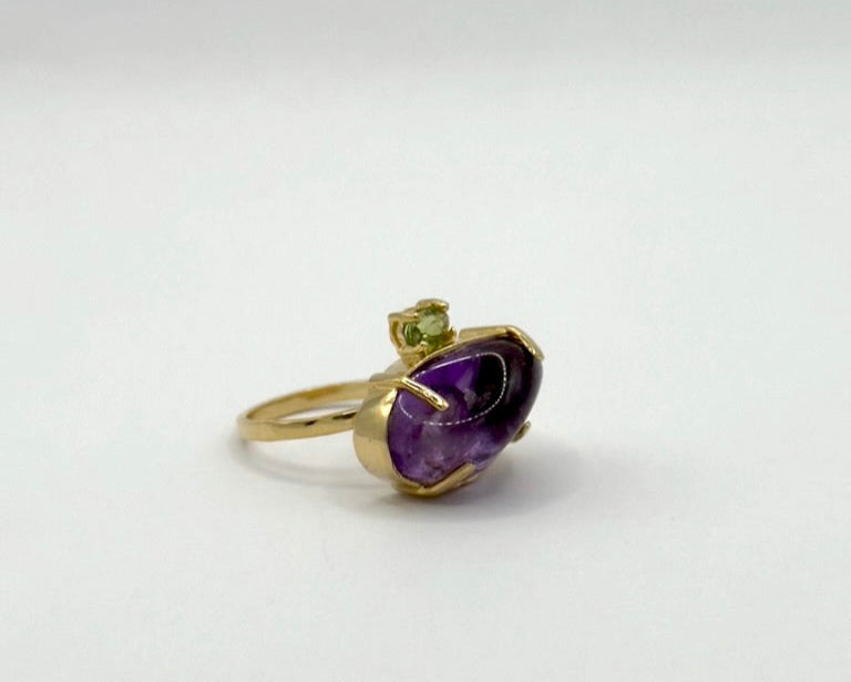 Anillo Alagoas Amatista y Peridoto