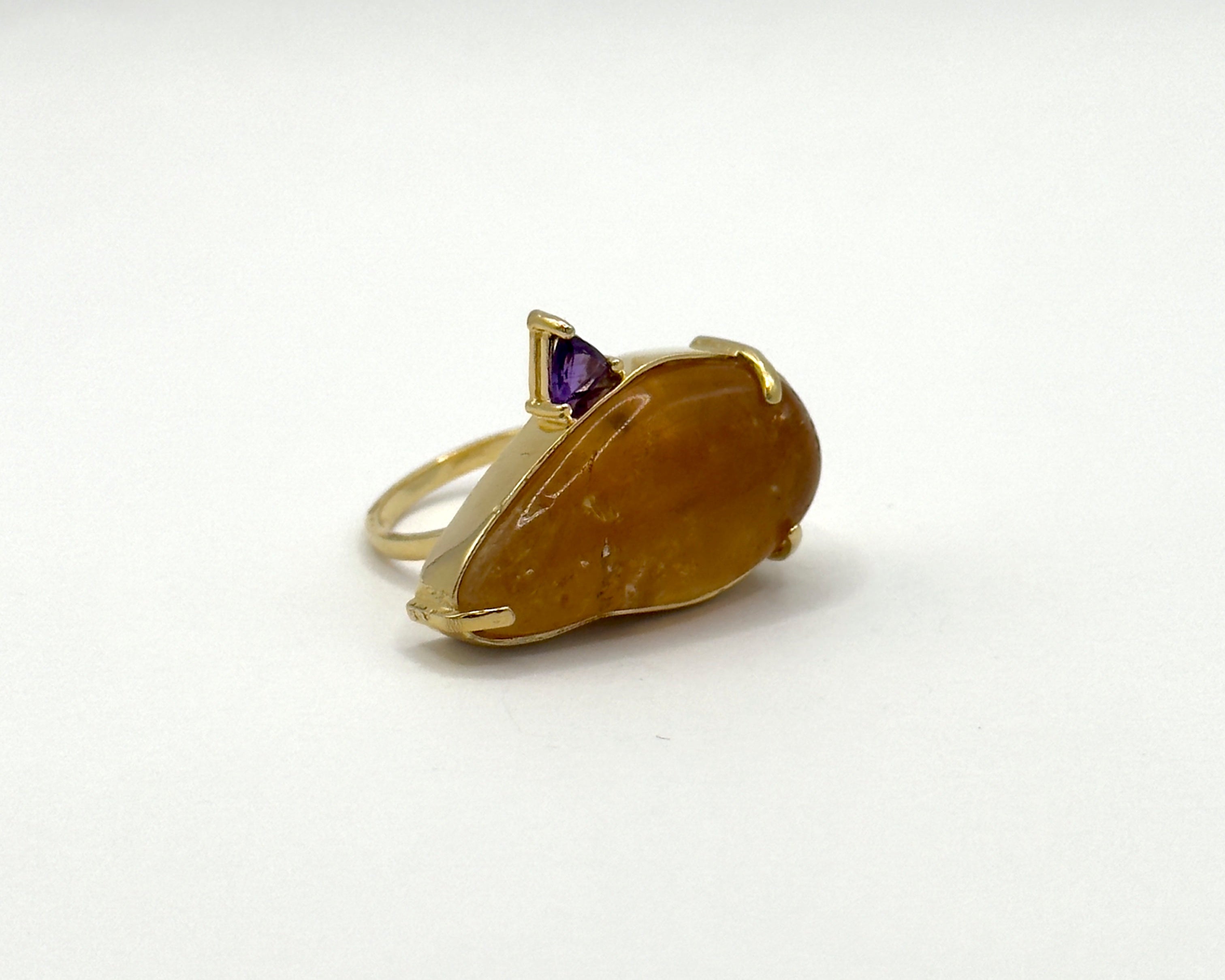 Anillo Alagoas Citrino y Amatista