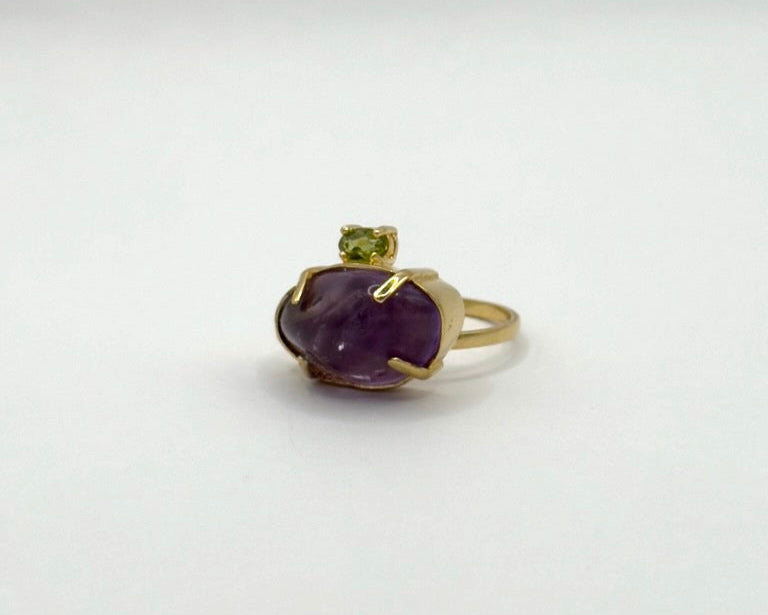 Anillo Alagoas Amatista y Peridoto