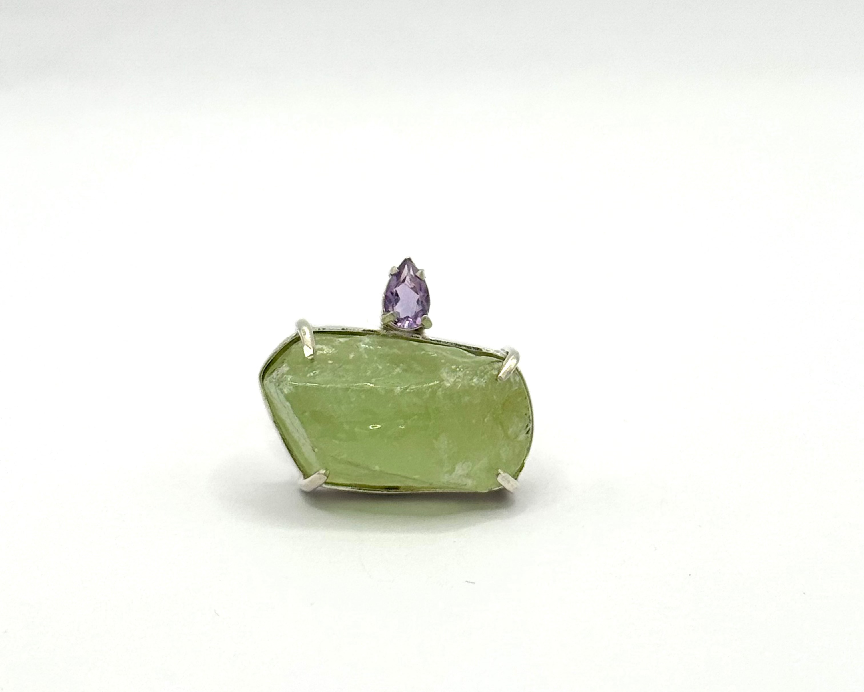 Anillo Amazonas Aguamarina y Amatista