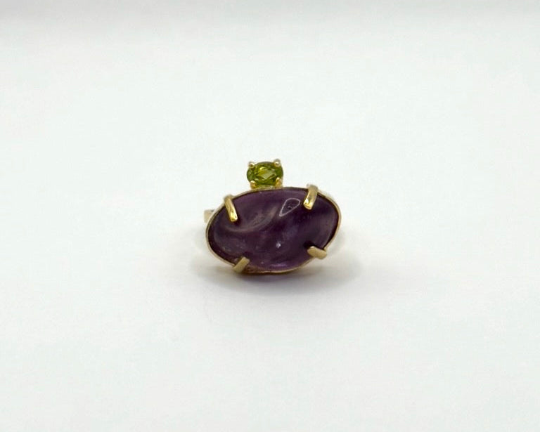 Anillo Alagoas Amatista y Peridoto