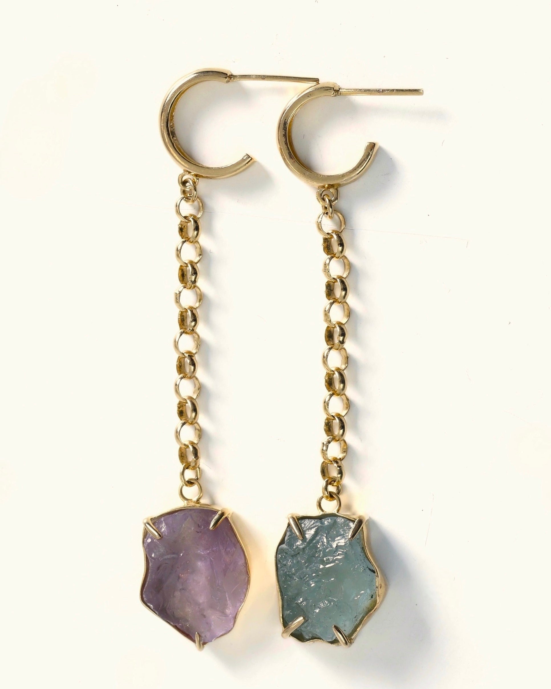 Pendientes Pará Aguamarina y Amatista